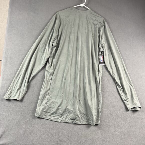 Nike Shirt Mens XL Tall Gray Sacramento Kings Dri-Fit Long Sleeve Team Issued - Picture 8 of 10